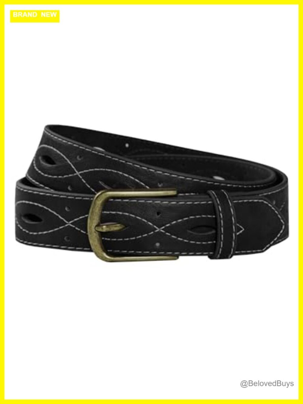 Women's Western Belt Faux Leather Hollow-Out Cowgirl Waist Cinch